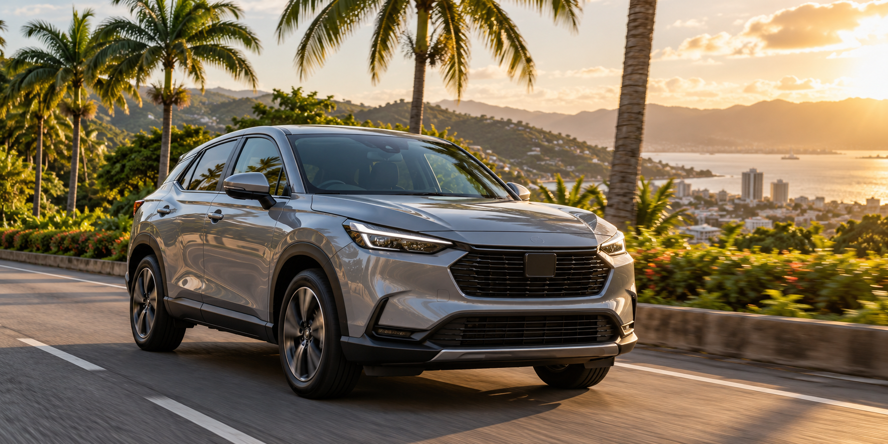 Compact crossover on a Caribbean road